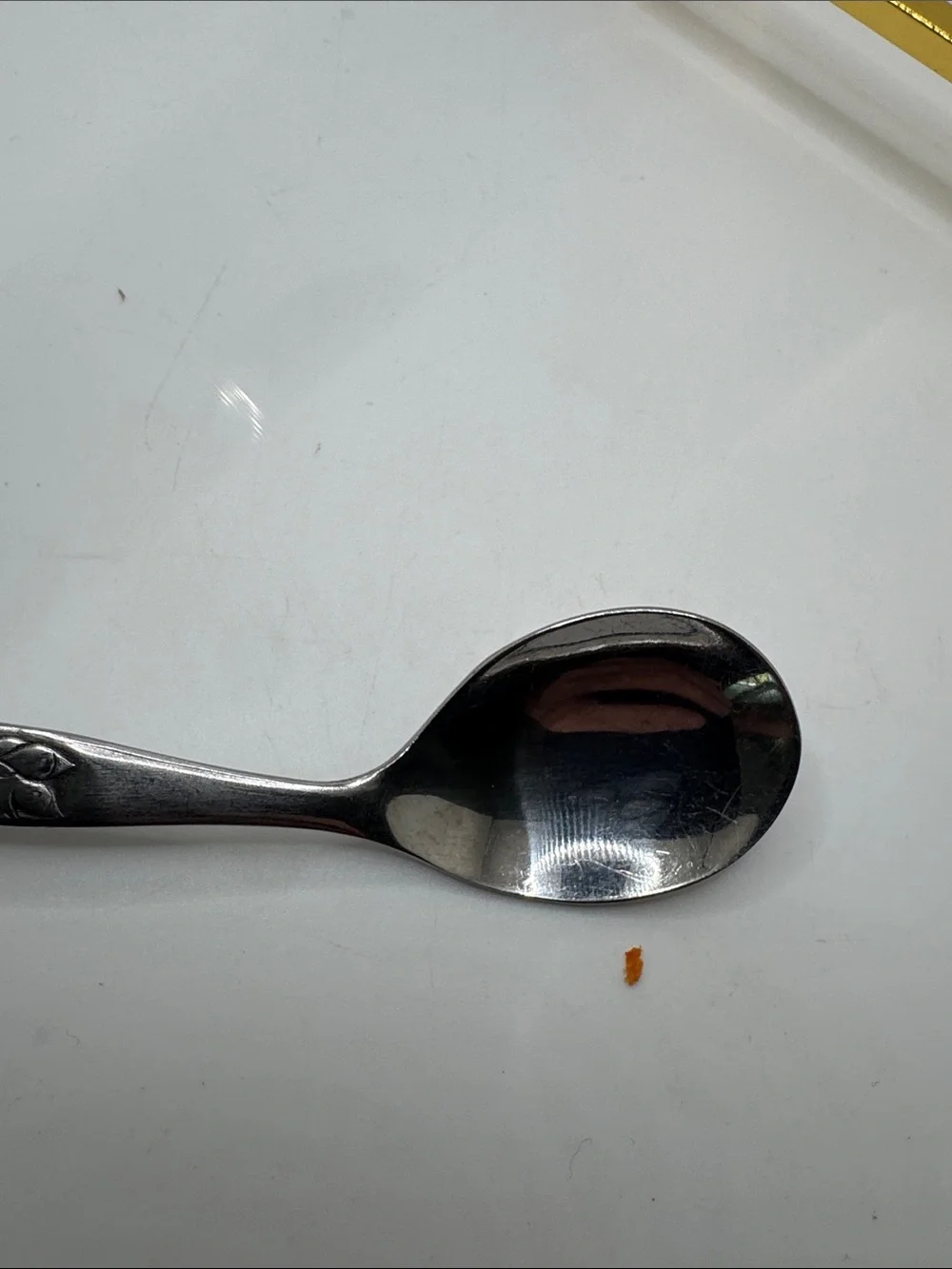 Walt Disney Productions Vintage BAMBI Curved Infant Spoon 5 1/4